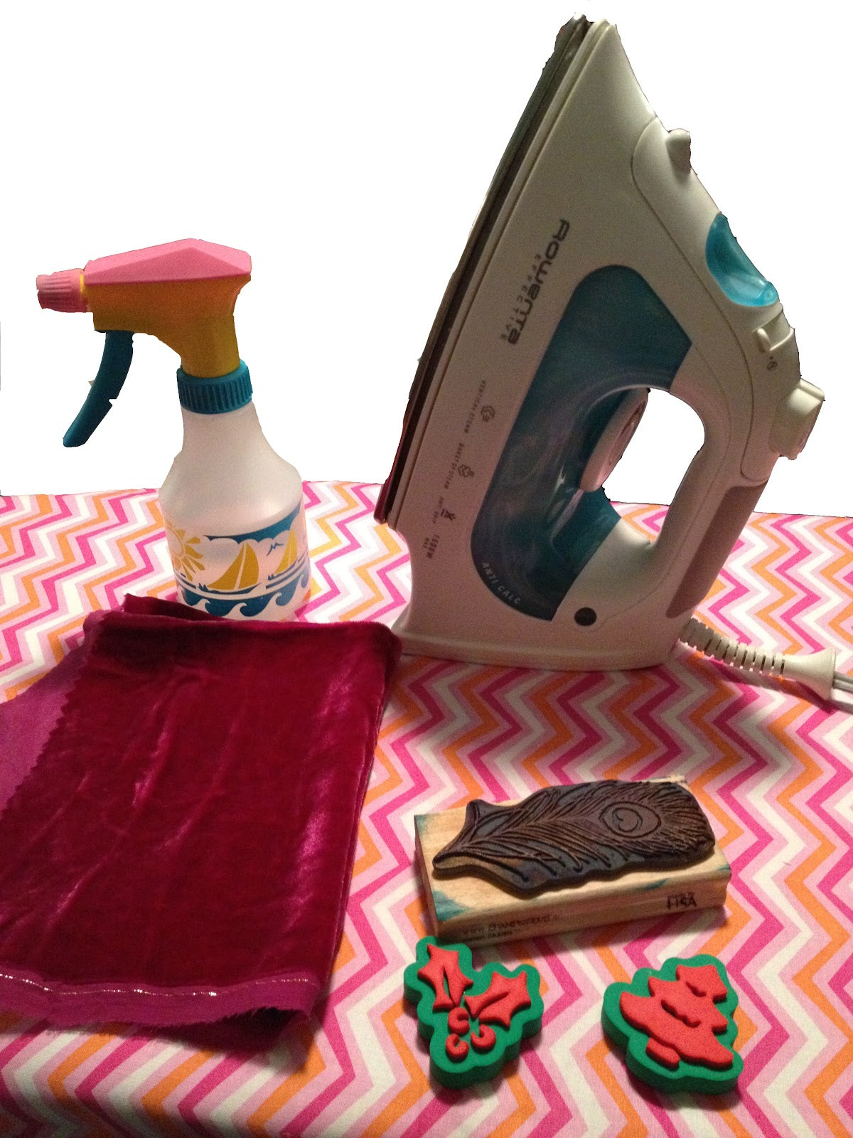 DIY Tutorial: Embossing on Velvet with Rubber Stamps