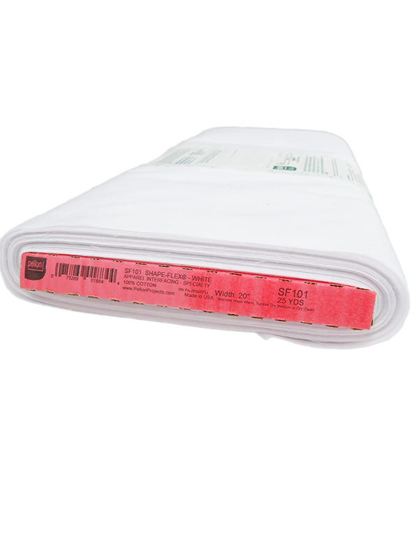 White 100% Cotton Shape-Flex Fusible Woven Interfacing - Pellon - 20W