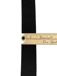 1 1/2" Wide Black 100% Cotton Webbing