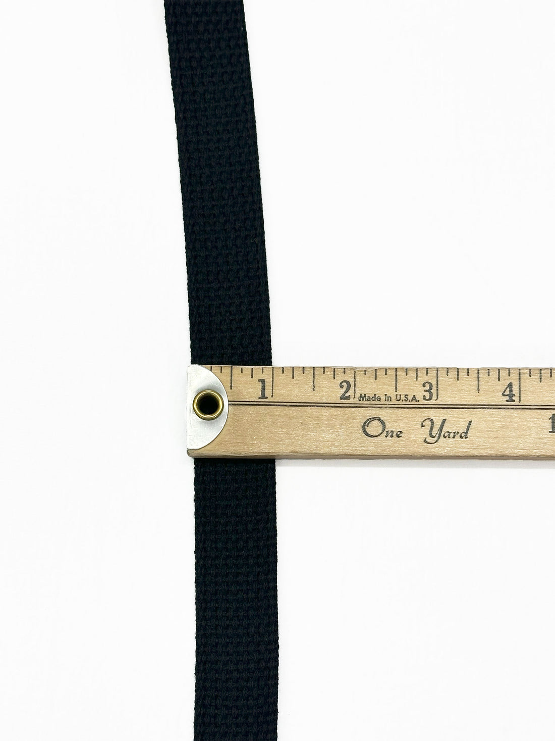 1" Wide Black 100% Cotton Webbing