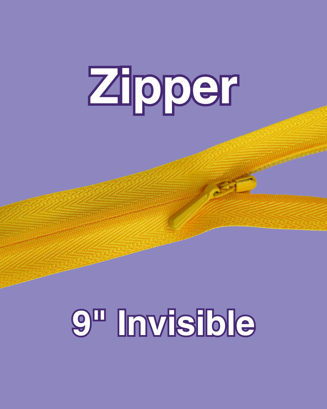 9" Invisible Zipper