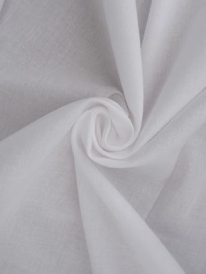 White Cotton Bleached Muslin Fabric 90W