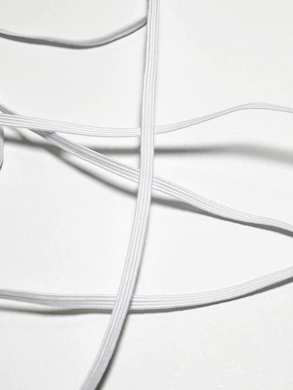 1/8" Wide - White Braided Elastic