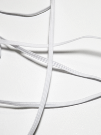 1/8" Wide - White Braided Elastic