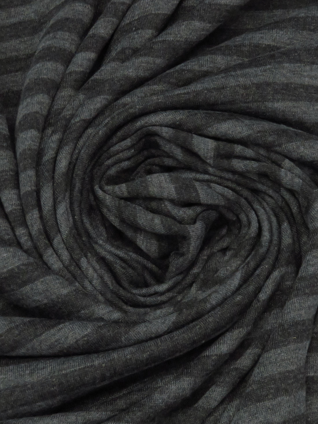Iron Gray/Corporate Gray/Pale Cloud Gray Polyester/Lycra Horizontal Stripe Double-Faced Knit 52W