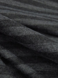 Iron Gray/Corporate Gray/Pale Cloud Gray Polyester/Lycra Horizontal Stripe Double-Faced Knit 52W