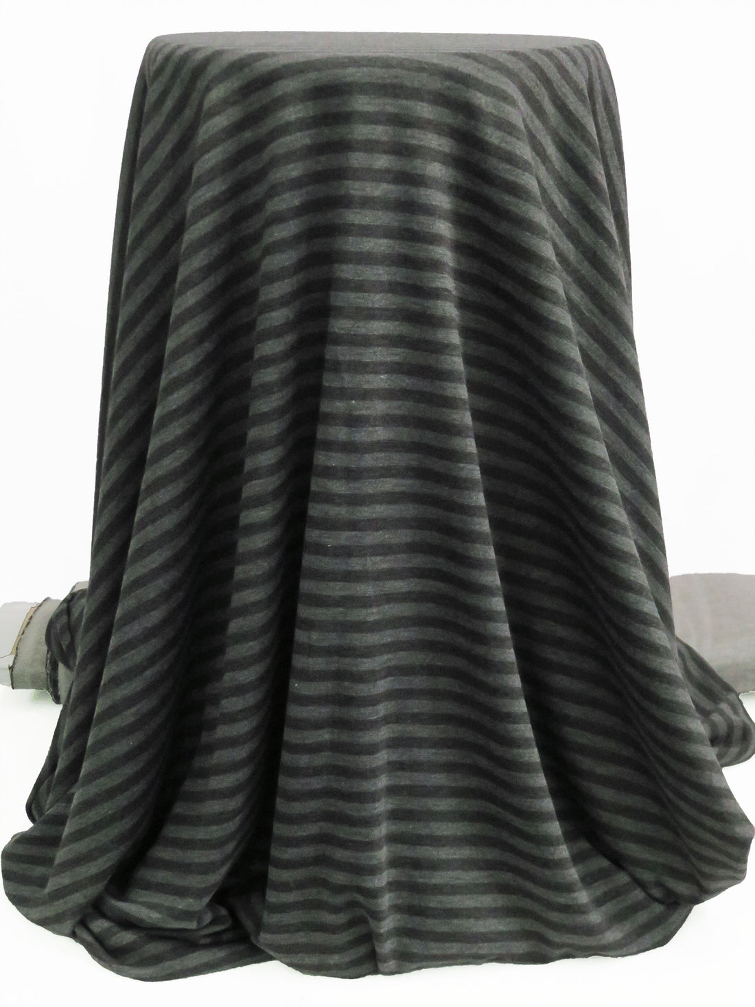 Iron Gray/Corporate Gray/Pale Cloud Gray Polyester/Lycra Horizontal Stripe Double-Faced Knit 52W
