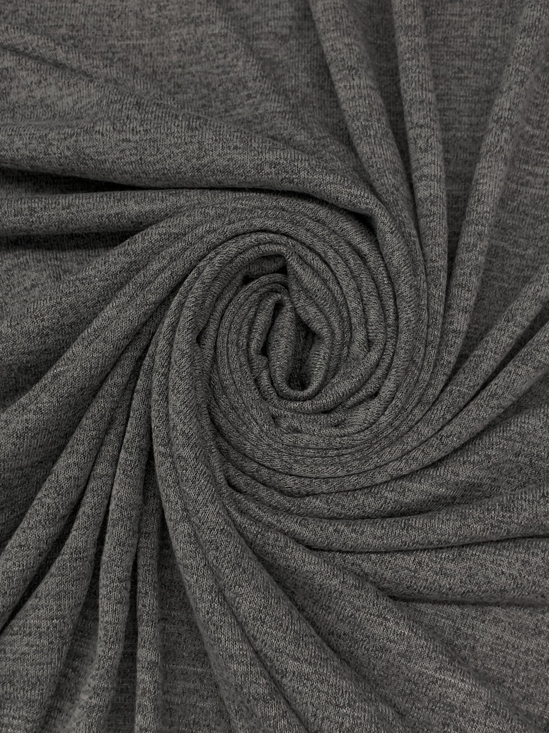 Iron Ore Gray Polyester/Lycra Heathered Sweater Knit 54W