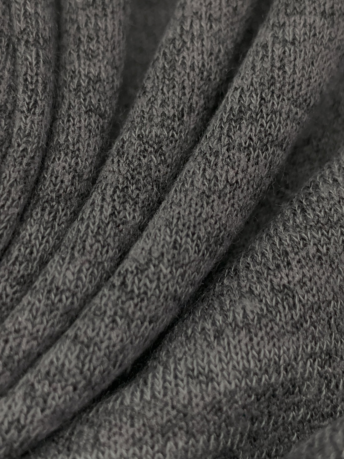 Iron Ore Gray Polyester/Lycra Heathered Sweater Knit 54W