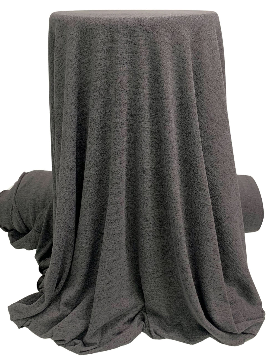 Iron Ore Gray Polyester/Lycra Heathered Sweater Knit 54W