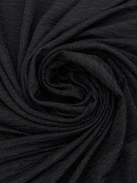 Black Polyester/Lycra Crinkle Stripe Double Knit - Famous Dress Designer - 56W