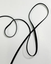1/8" Wide - Black Braided Elastic