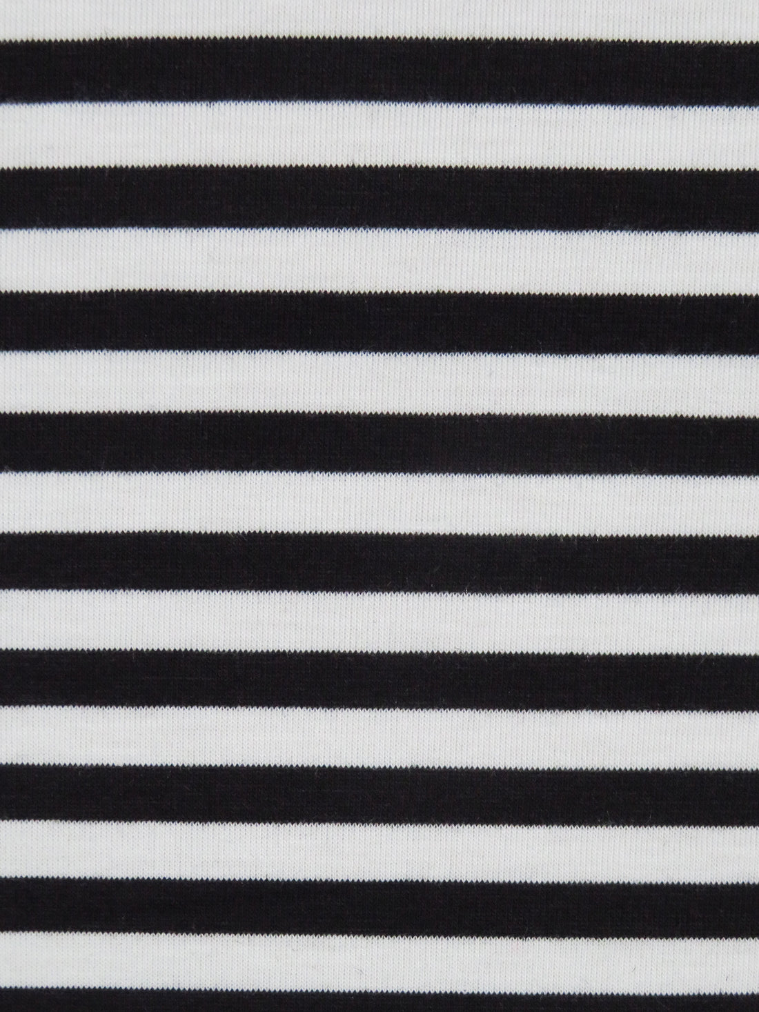 Black/White 100% Polyester Horizontal Stripe Jersey Knit 56W