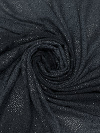 Slate Gray/Black/Silver Polyester/Lycra Sparkle Dot Sheer Knit 56W