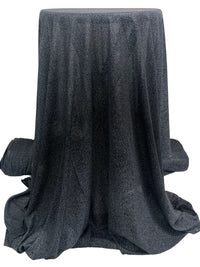 Slate Gray/Black/Silver Polyester/Lycra Sparkle Dot Sheer Knit 56W