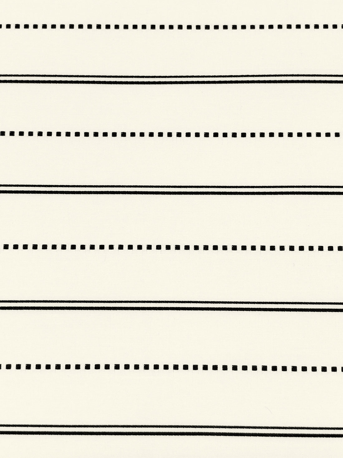 Ivory/Black 100% Polyester Horizontal Woven Stripe Shirting - NY Designer - 62W