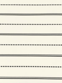 Ivory/Black 100% Polyester Horizontal Woven Stripe Shirting - NY Designer - 62W