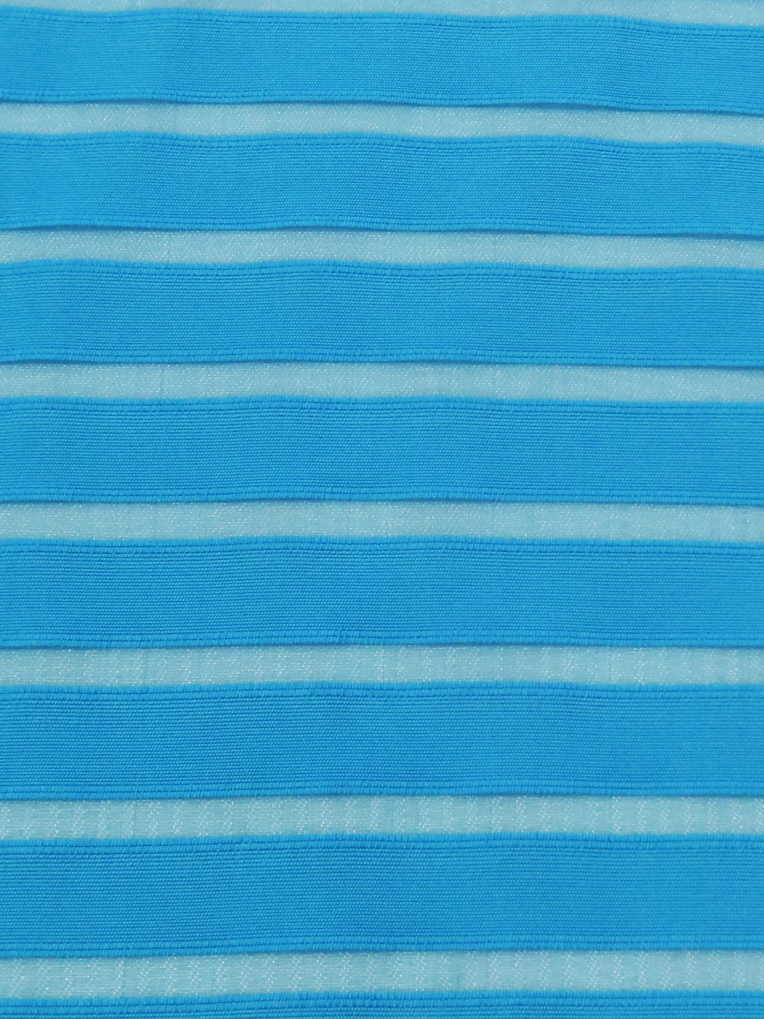 Cerulean Rayon/Nylon Horizontal Stripe Burnout Organza 56W