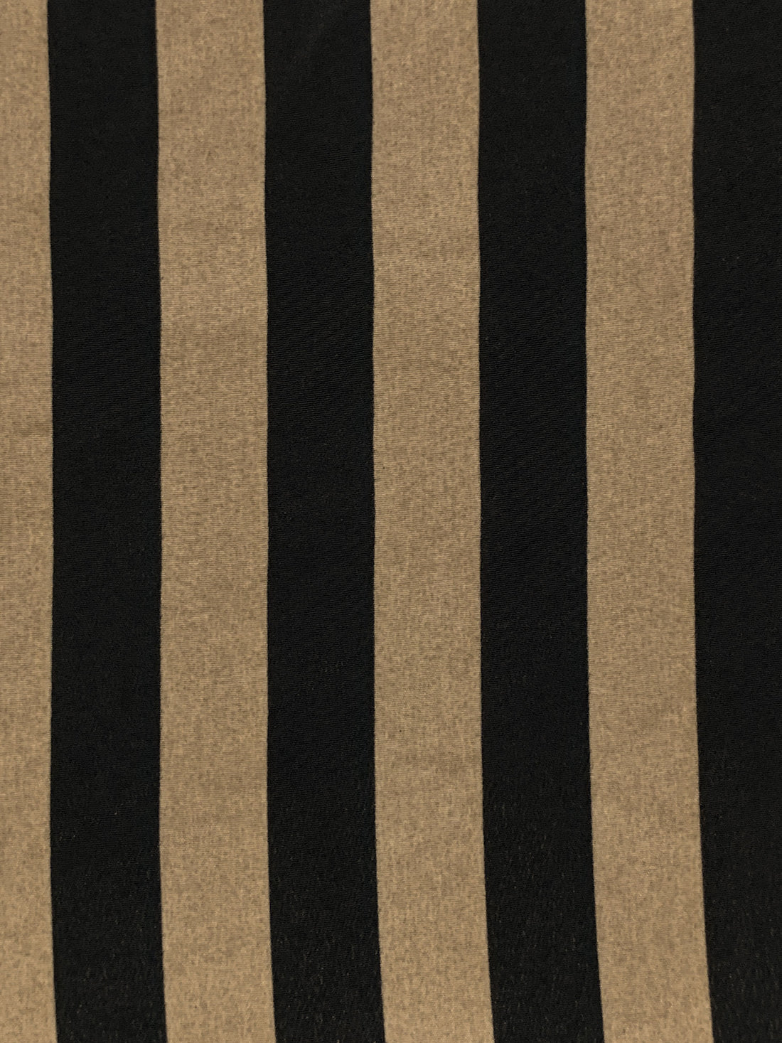 Dark Tan/Black 100% Polyester Vertical Stripe Crepe de Chine 56W