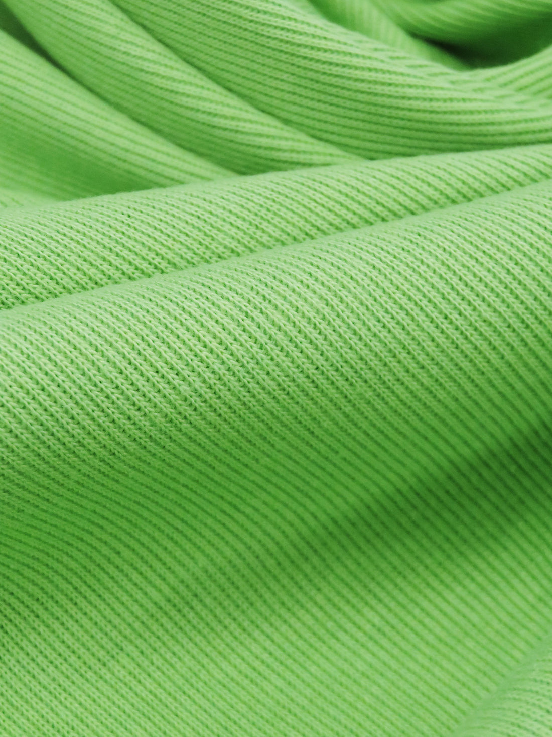 Apple Green Cotton/Polyester Tubular Rib Knit 30W