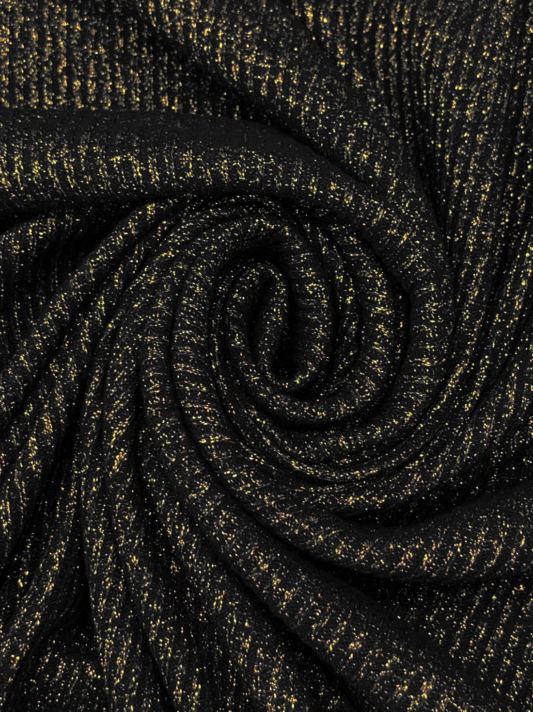 Gold/Black Rayon/Polyester/Nylon/Spandex Sparkle Rib Sweater Knit - Michael Stars - 52W