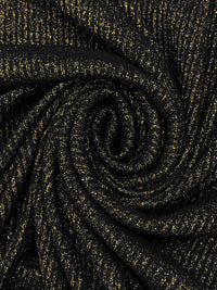 Gold/Black Rayon/Polyester/Nylon/Spandex Sparkle Rib Sweater Knit - Michael Stars - 52W