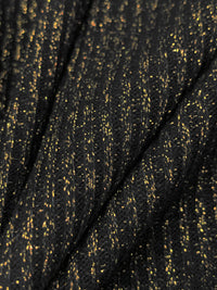Gold/Black Rayon/Polyester/Nylon/Spandex Sparkle Rib Sweater Knit - Michael Stars - 52W