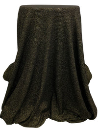 Gold/Black Rayon/Polyester/Nylon/Spandex Sparkle Rib Sweater Knit - Michael Stars - 52W