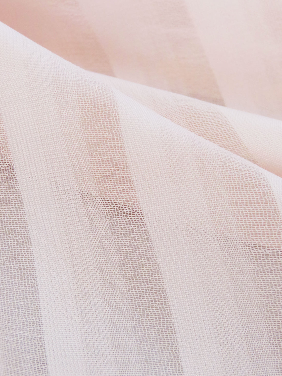 Pale Ballet Pink 100% Polyester Vertical Shadow Stripe Chiffon 58W