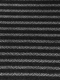 Black Polyester/Lycra Horizontal Sheer Stripe Knit 60W