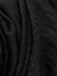 Black Polyester/Lycra Horizontal Sheer Stripe Knit 60W