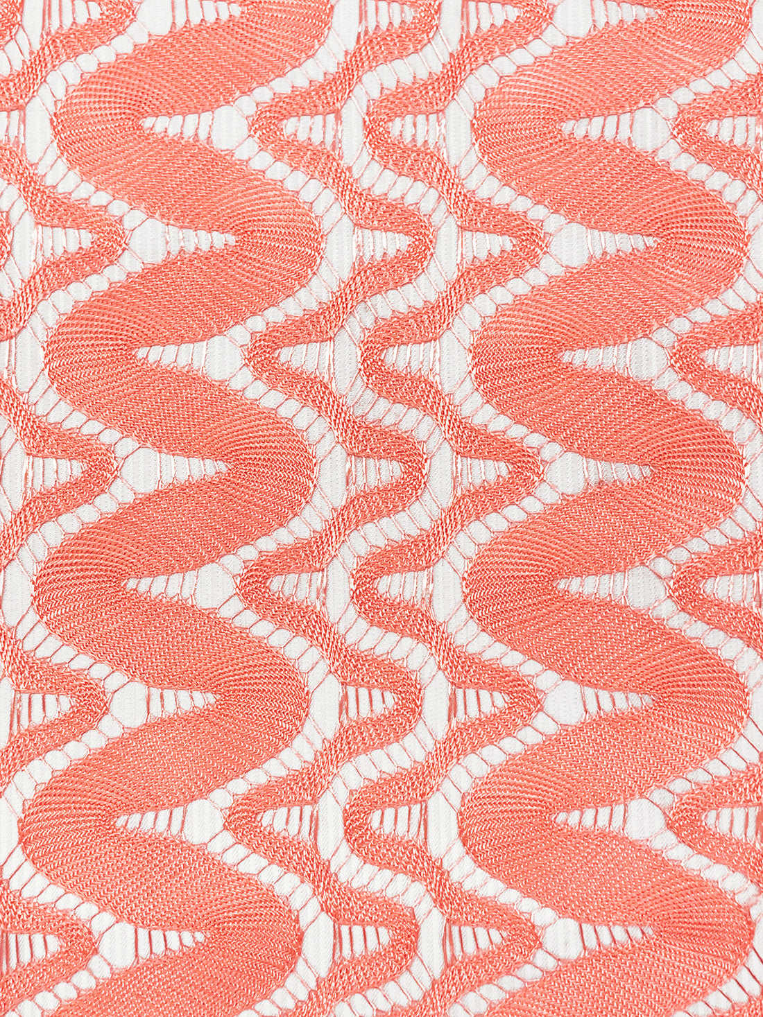 Dark Salmon Pink 100% Polyester Novelty Lace 56W