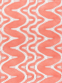 Dark Salmon Pink 100% Polyester Novelty Lace 56W