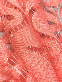 Dark Salmon Pink 100% Polyester Novelty Lace 56W
