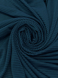 Deep Arctic Blue Polyester/Lycra Vertical Stripe Sheer Crepe Knit 58W