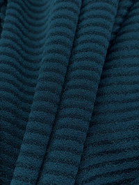 Deep Arctic Blue Polyester/Lycra Vertical Stripe Sheer Crepe Knit 58W