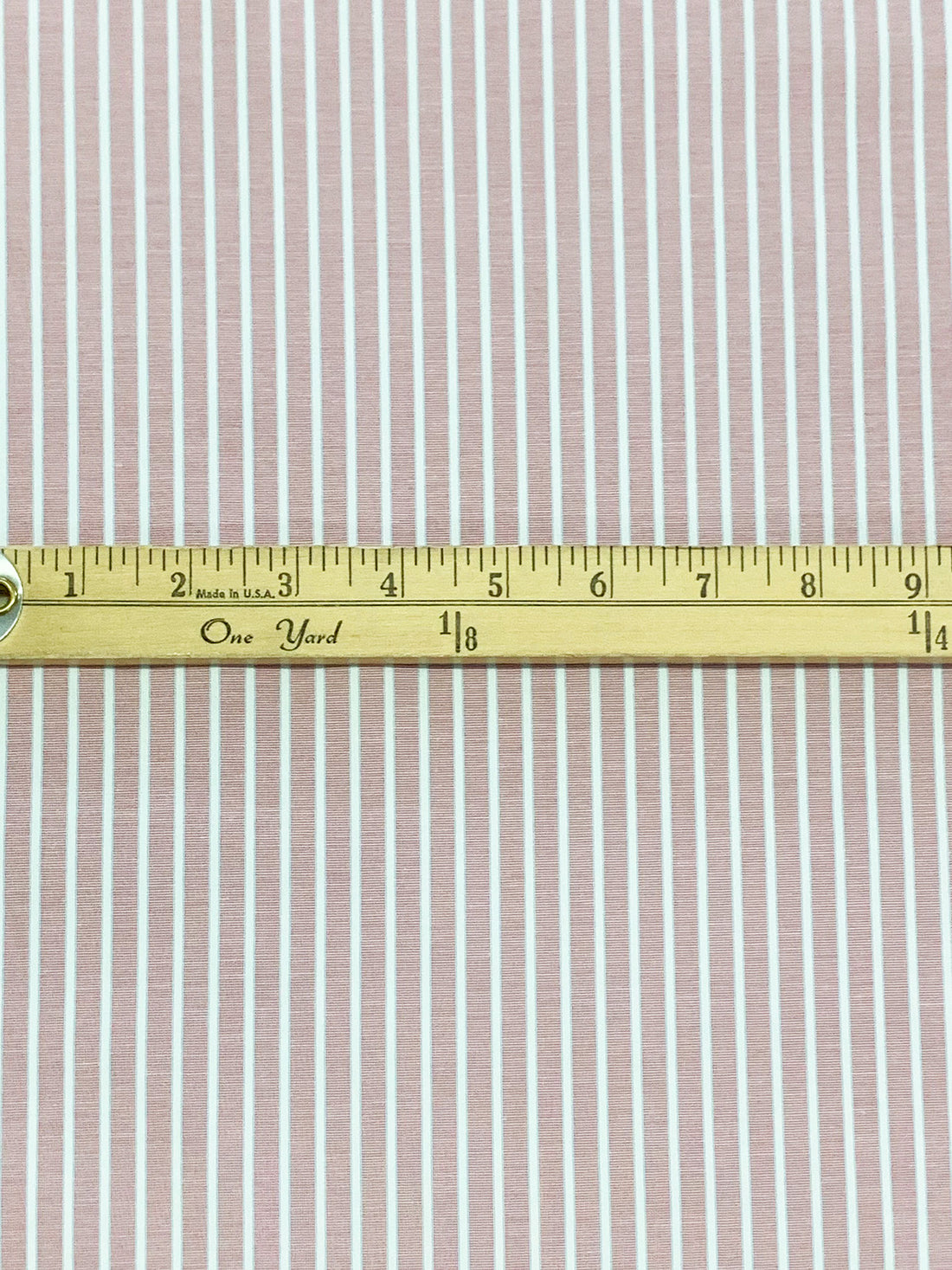 White/Garnet/Pale Cerulean Cotton/Polyester Vertical Fine Oxford Stripe Shirting 60W