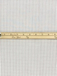 Baked Plum/White Cotton/Polyester Small Windowpane Plaid Shirting 58W