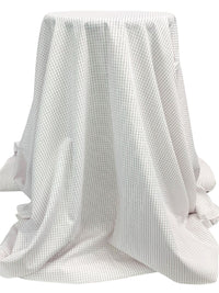 Baked Plum/White Cotton/Polyester Small Windowpane Plaid Shirting 58W