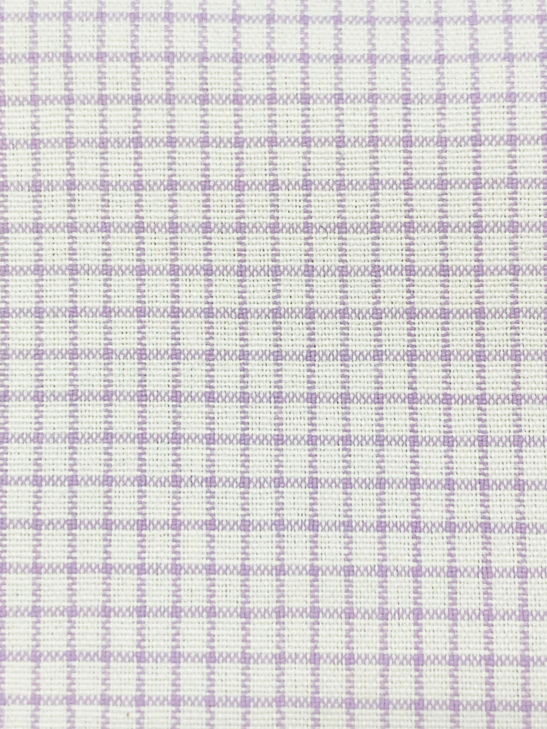 Lilac/White Cotton/Polyester Mini Windowpane Plaid Shirting 58W