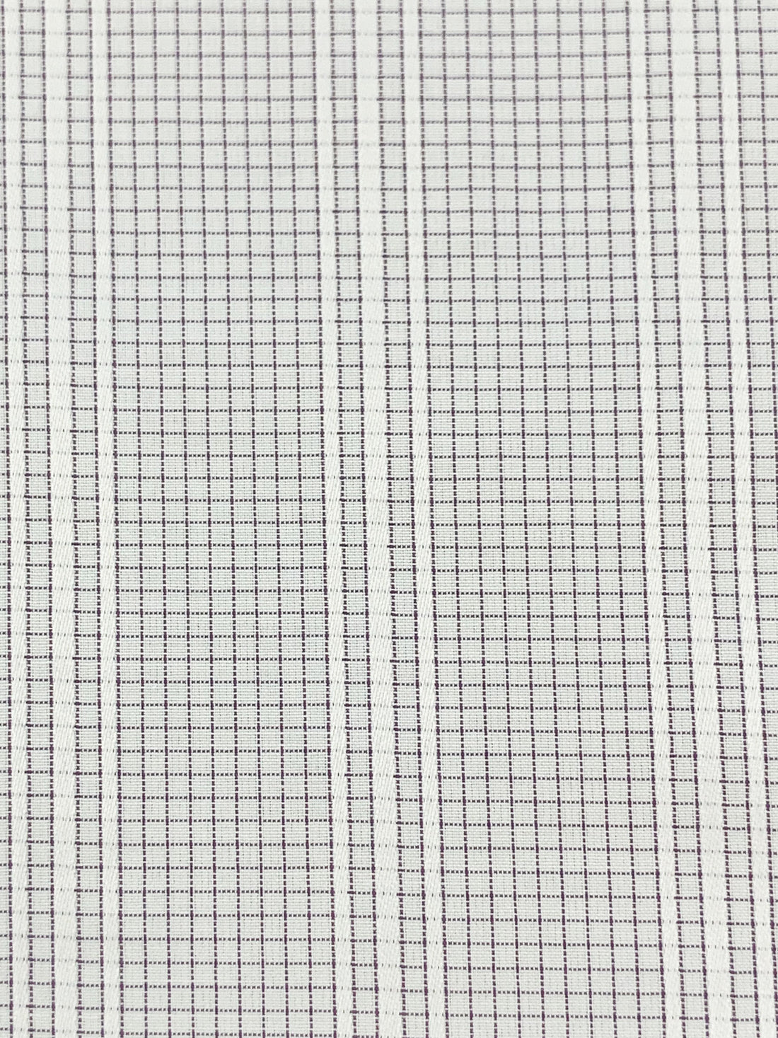 White/Dark Orchid Cotton/Polyester Mini Windowpane Plaid Vertical Stripe Shirting 58W