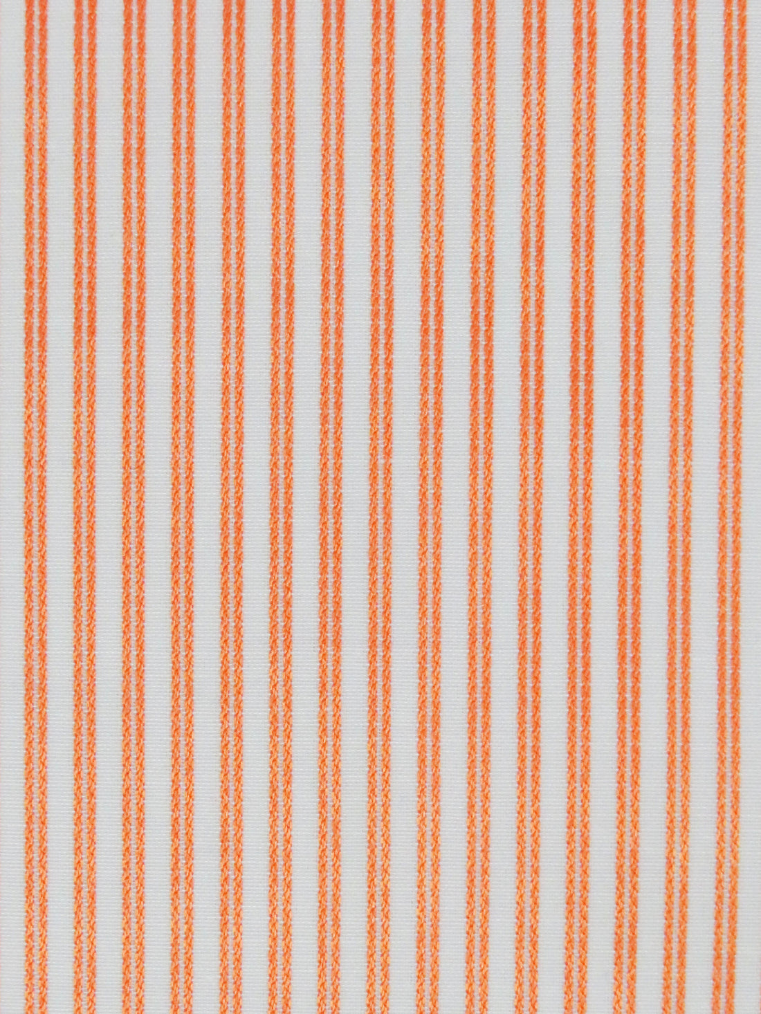 Tiger Orange/White Cotton/Polyester Vertical Satin Stripe Shirting 60W