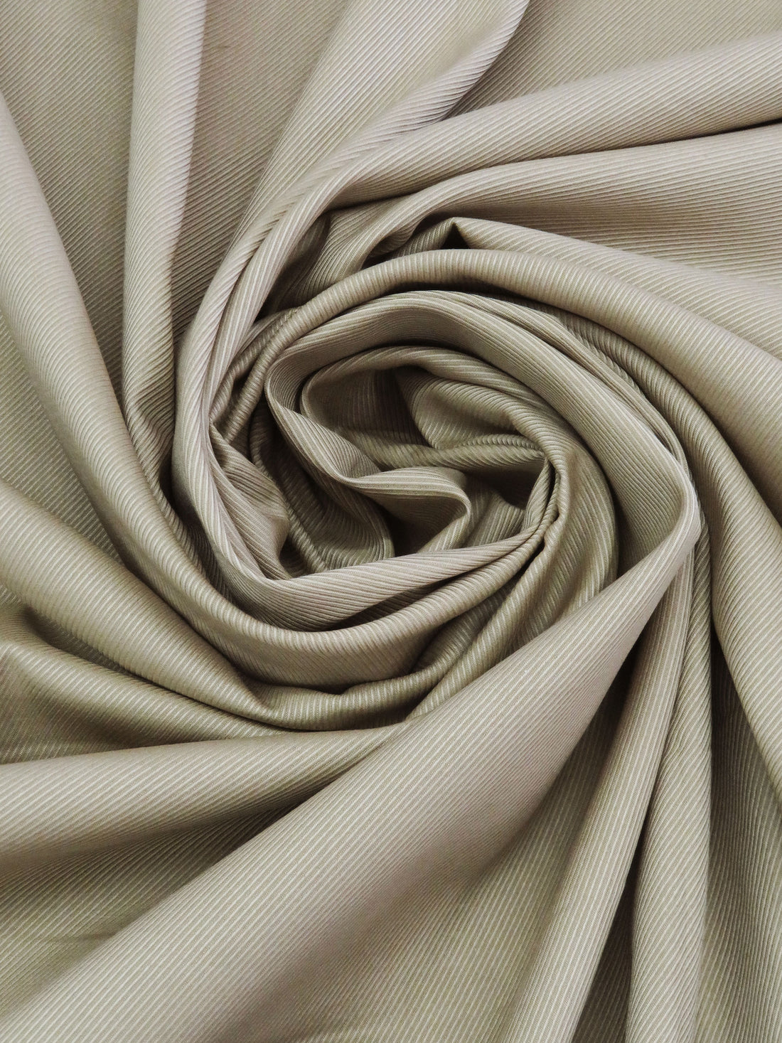 Ecru Beige Cotton/Polyester Twill Shirting 58W