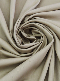 Ecru Beige Cotton/Polyester Twill Shirting 58W