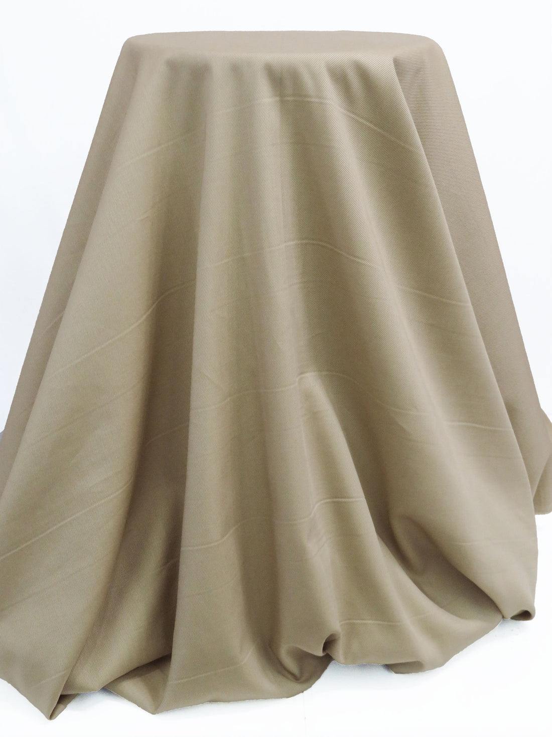 Ecru Beige Cotton/Polyester Twill Shirting 58W