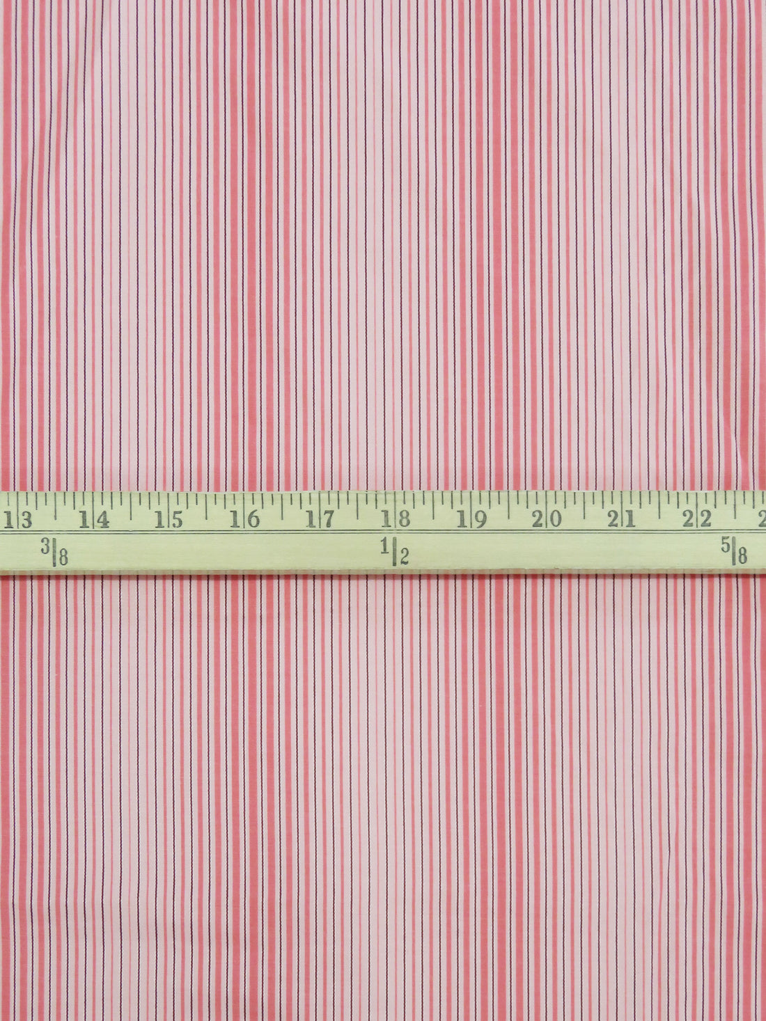 Flamingo/Cherry Pink/Silver/Dark Cabernet Cotton/Polyester Vertical Gradient Stripe Shirting 60W