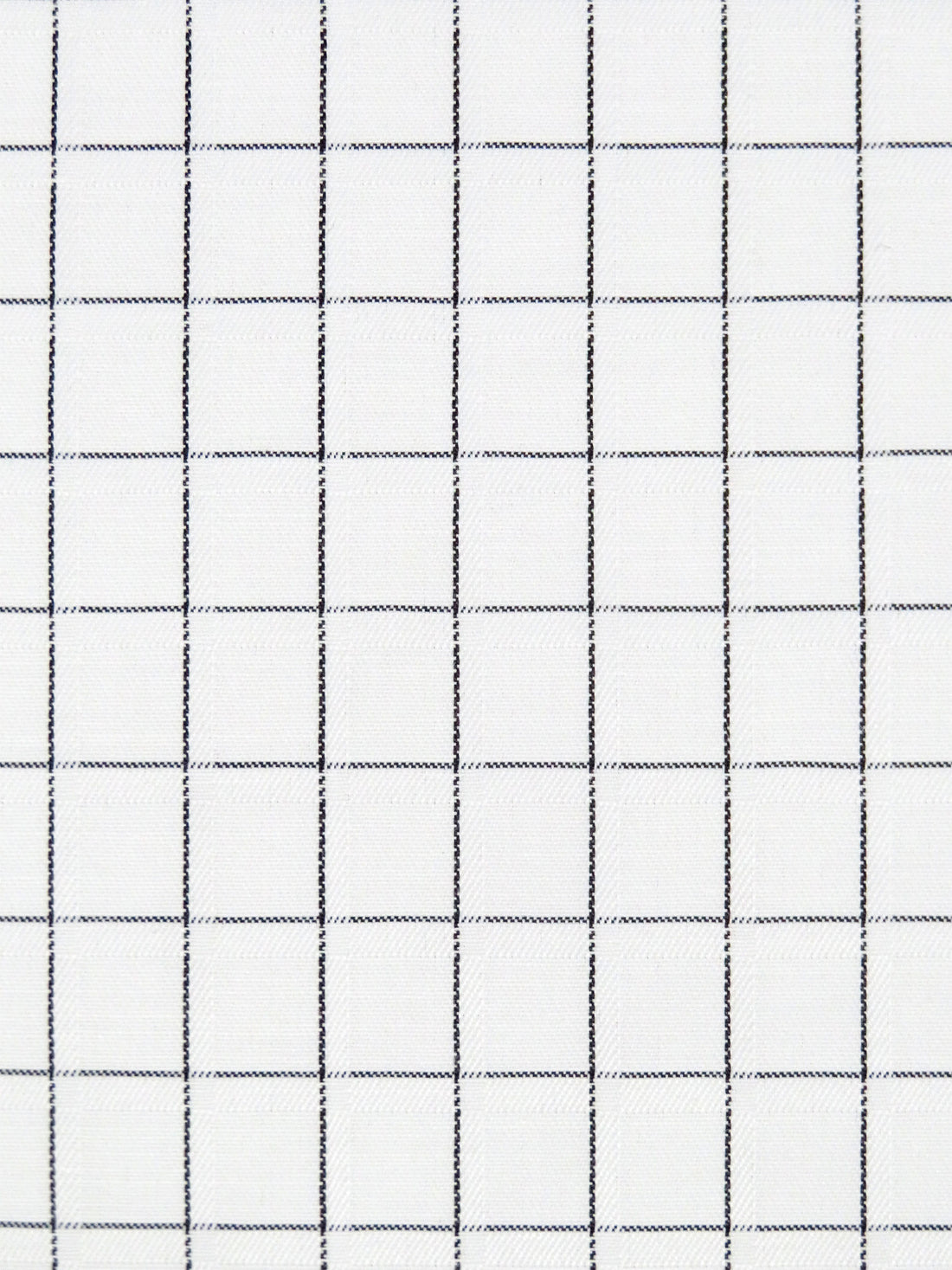 White/Black Cotton/Polyester Novelty Weave Windowpane Shirting 58W