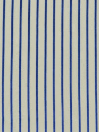 Pale Banana Yellow/Sapphire/Powder Blue Cotton/Polyester Vertical Stripe Shirting 58W