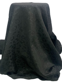Muted Black 100% Polyester Animal Jacquard 60W