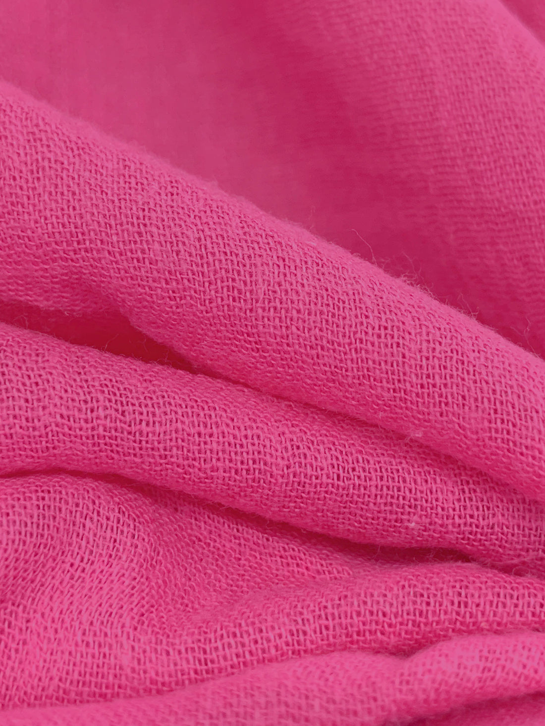 Brilliant Rose Pink 100% Cotton Gauze 52W